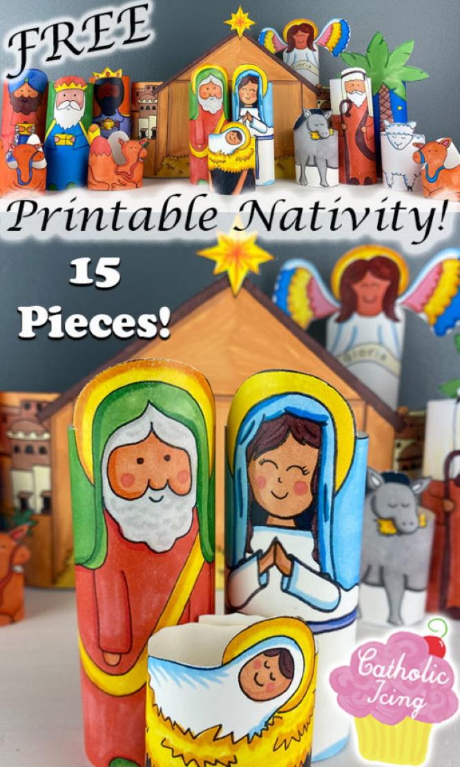 PAPERMAU Christmas Time Free Printable Nativity Scene Papercraft For
