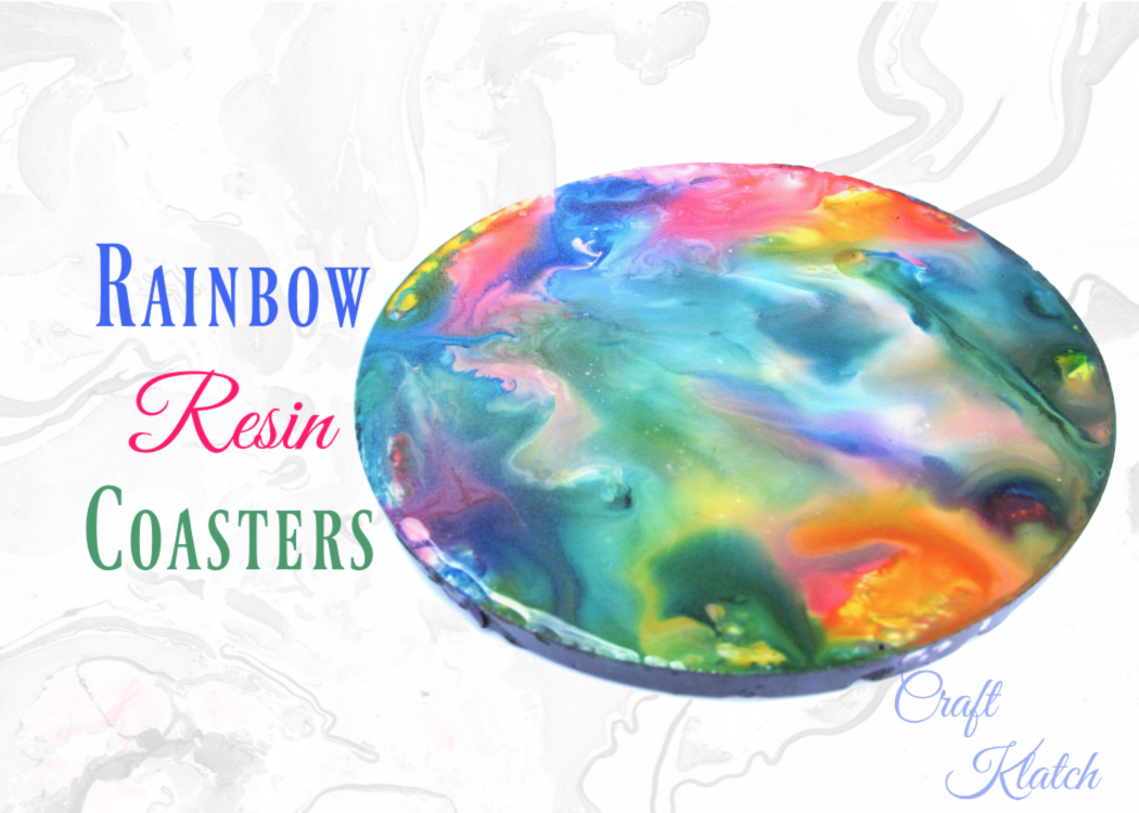 Rainbow Resin Coasters DIY! Another Coaster Friday Craft Klatch
