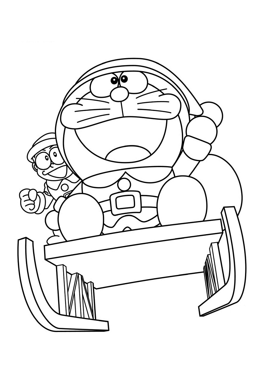 Kumpulan Gambar Mewarnai Kartun Doraemon Terbaru 