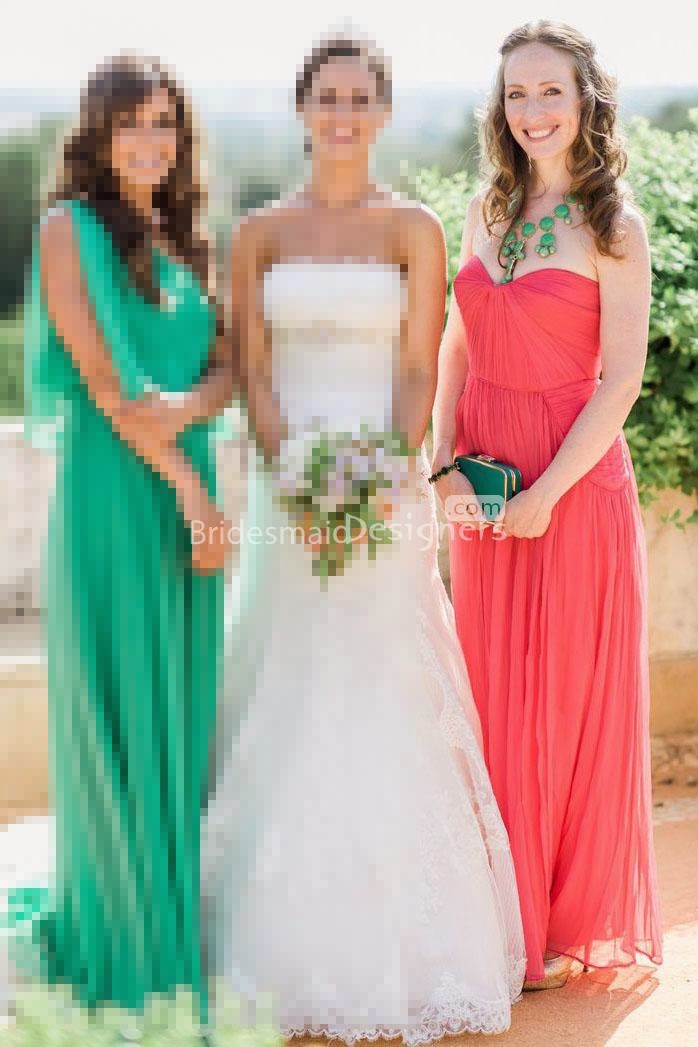 http://www.bridesmaiddesigners.com/beautiful-coral-pink-strapless-sweetheart-long-chiffon-bridesmaid-dress-1211.html