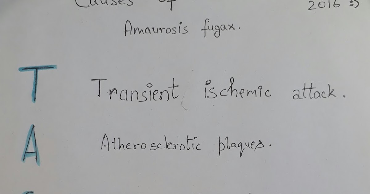 Medicowesome: Amaurosis fugax mnemonics