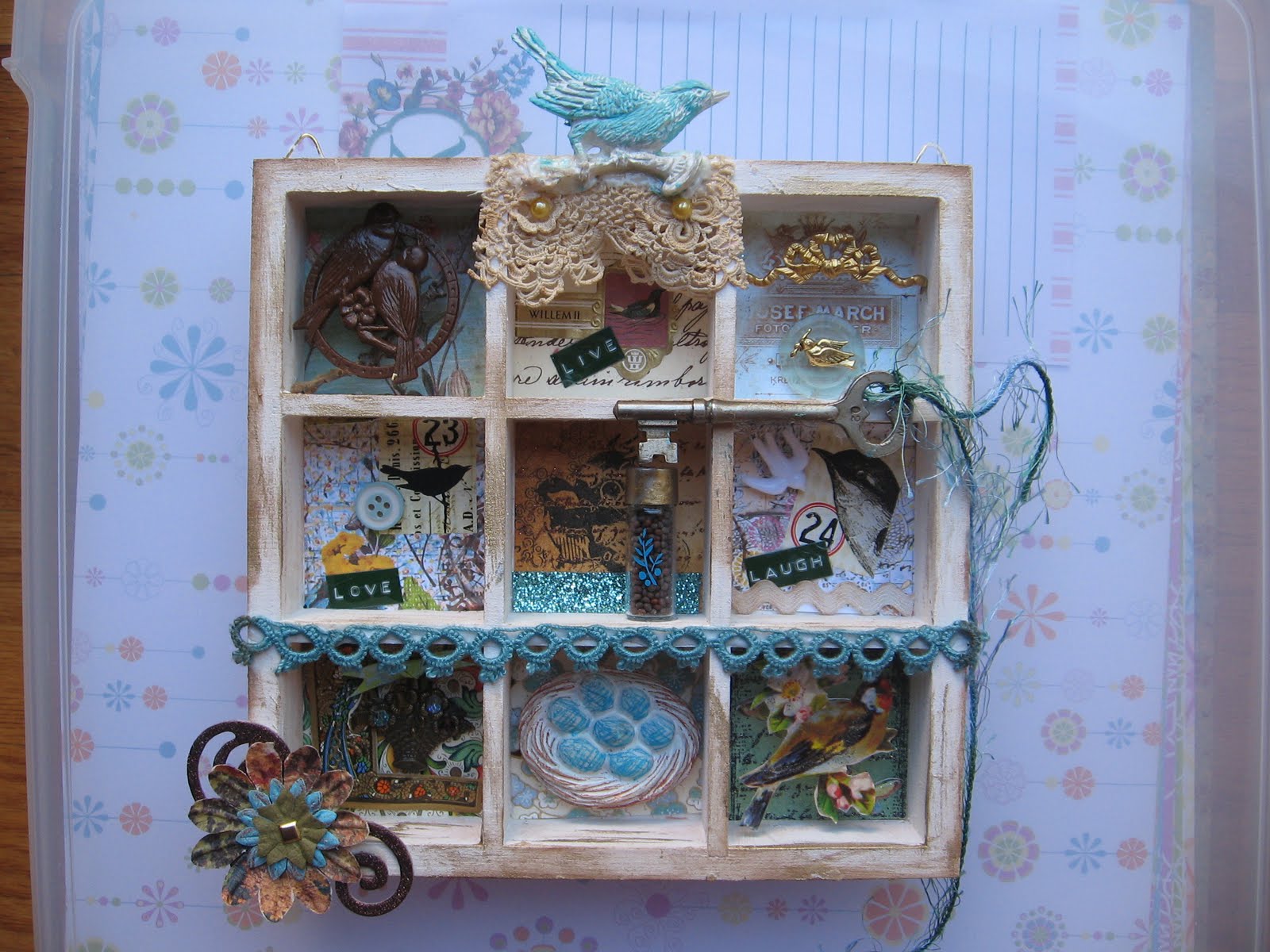 altered book studio..... Mini Shadow Box Play Date