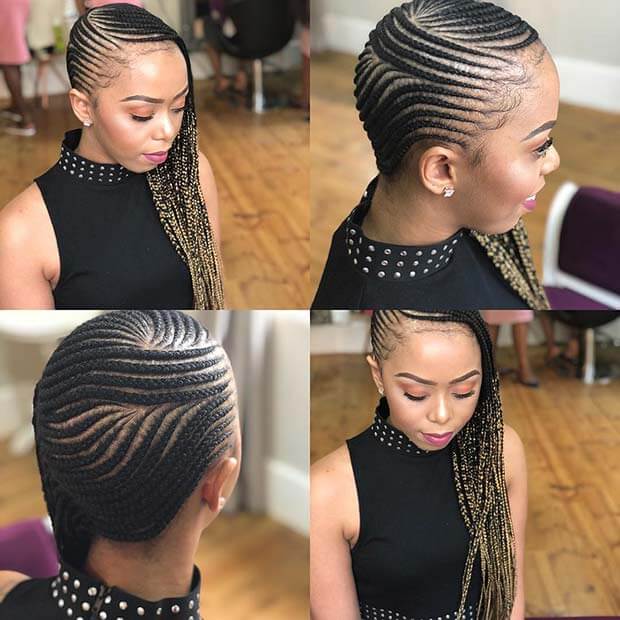 23 Fulani Black Braided Hairstyles With Color For Celebrities