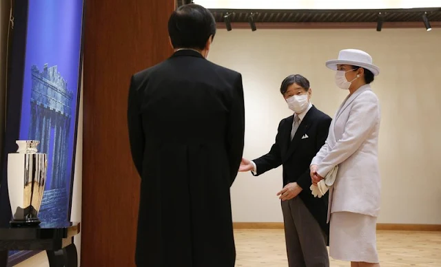 Emperor Naruhito and Empress Masako attended the award ceremony of the 76th and 77th Japanese Academy of Arts Prize