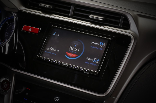 Honda City built-in navigation system