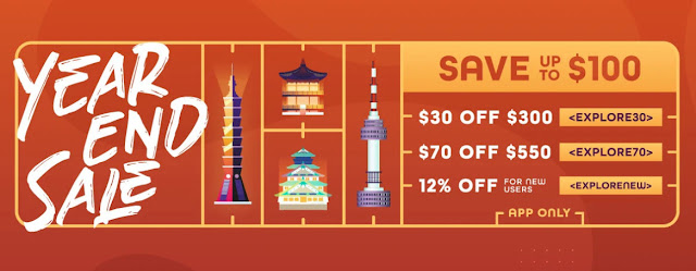 Klook Year End Sale 2019 - Save up to $100 for your activities!