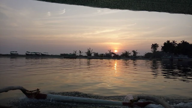 Tsunami island sunset