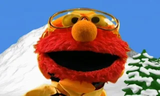 Dorothy imagines Elmo as a snowboarder. The Goggles protect his eyes when it snows while Elmo is snowboarding. Elmo's World Eyes Tickle Me Land
