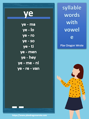 Syllable Words with the Small Vowel Letter e - Effective Reading Guide for Kids