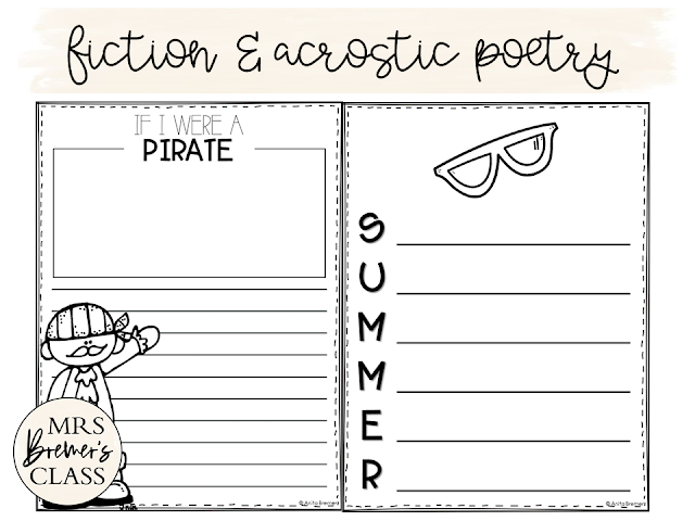 June writing templates for daily journal writing or a writing center in Kindergarten First Grade Second Grade
