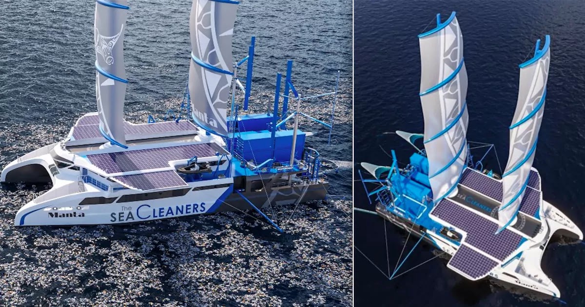 An Amazing New Sailing Vessel Is Designed To Feed On Plastic Waste While Cleaning The Oceans An Amazing New Sailing Vessel Is Designed To Feed On Plastic Waste While Cleaning The Oceans