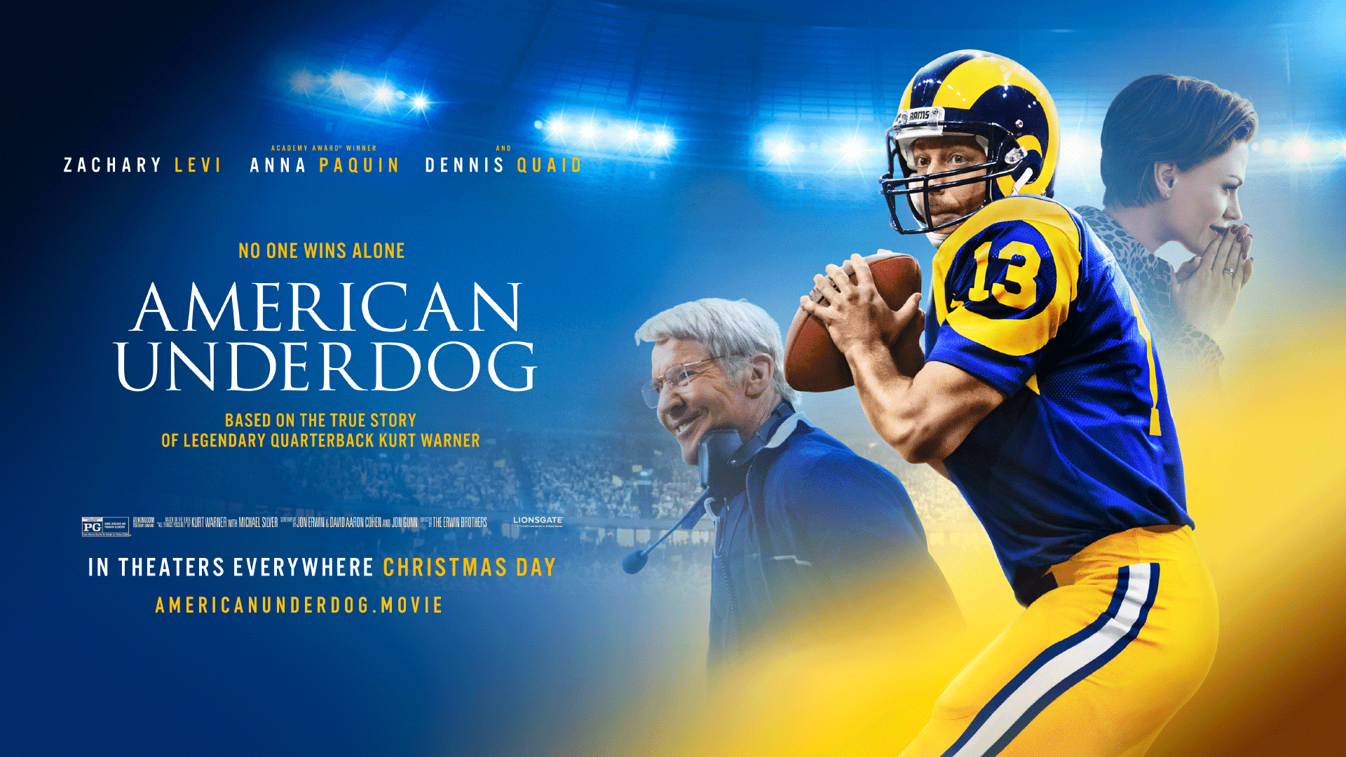 He Holds My Right Hand MOVIE REVIEW American Underdog (Based on Rams