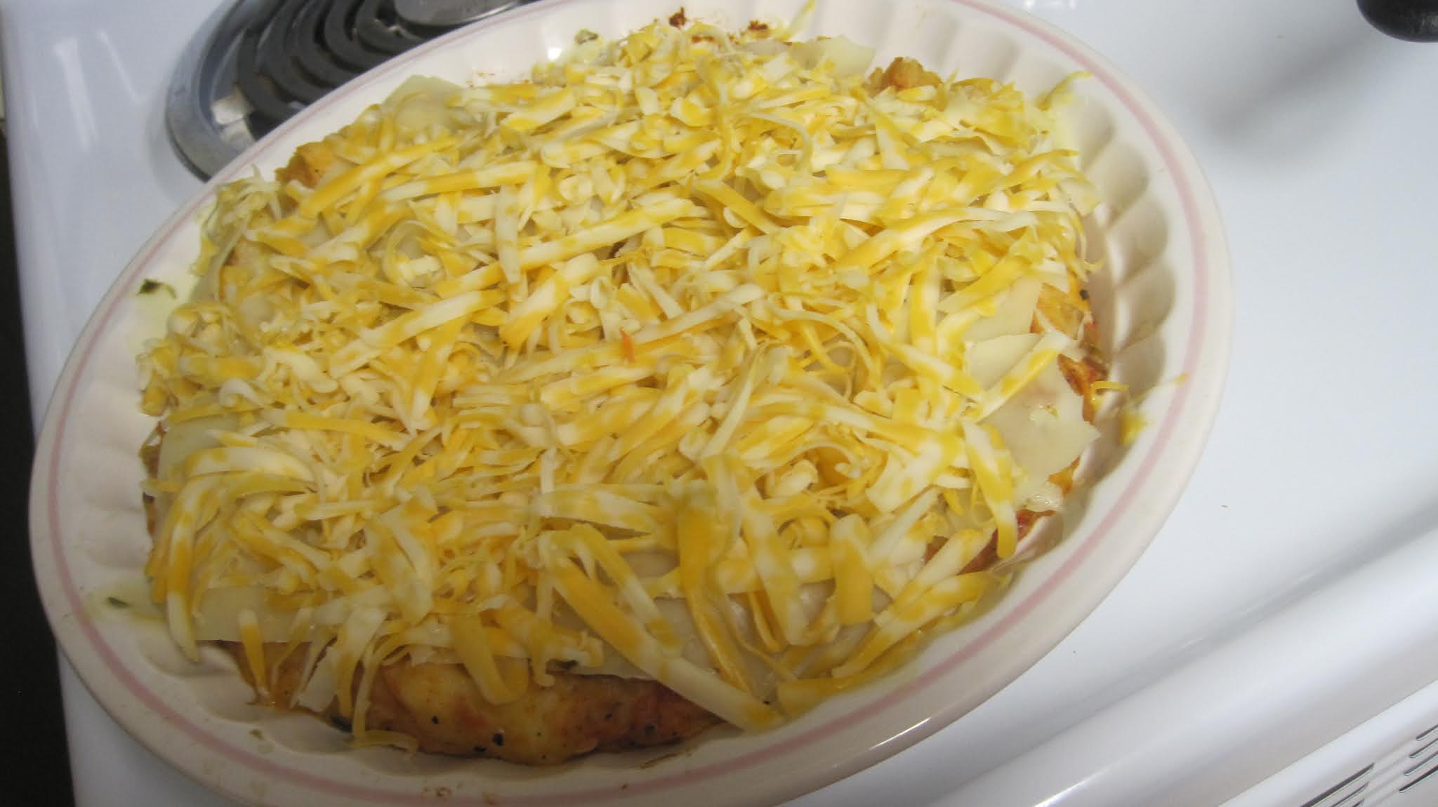 Rita's Sew Fun Potatoes, Stewed Tomatoes and Cheese