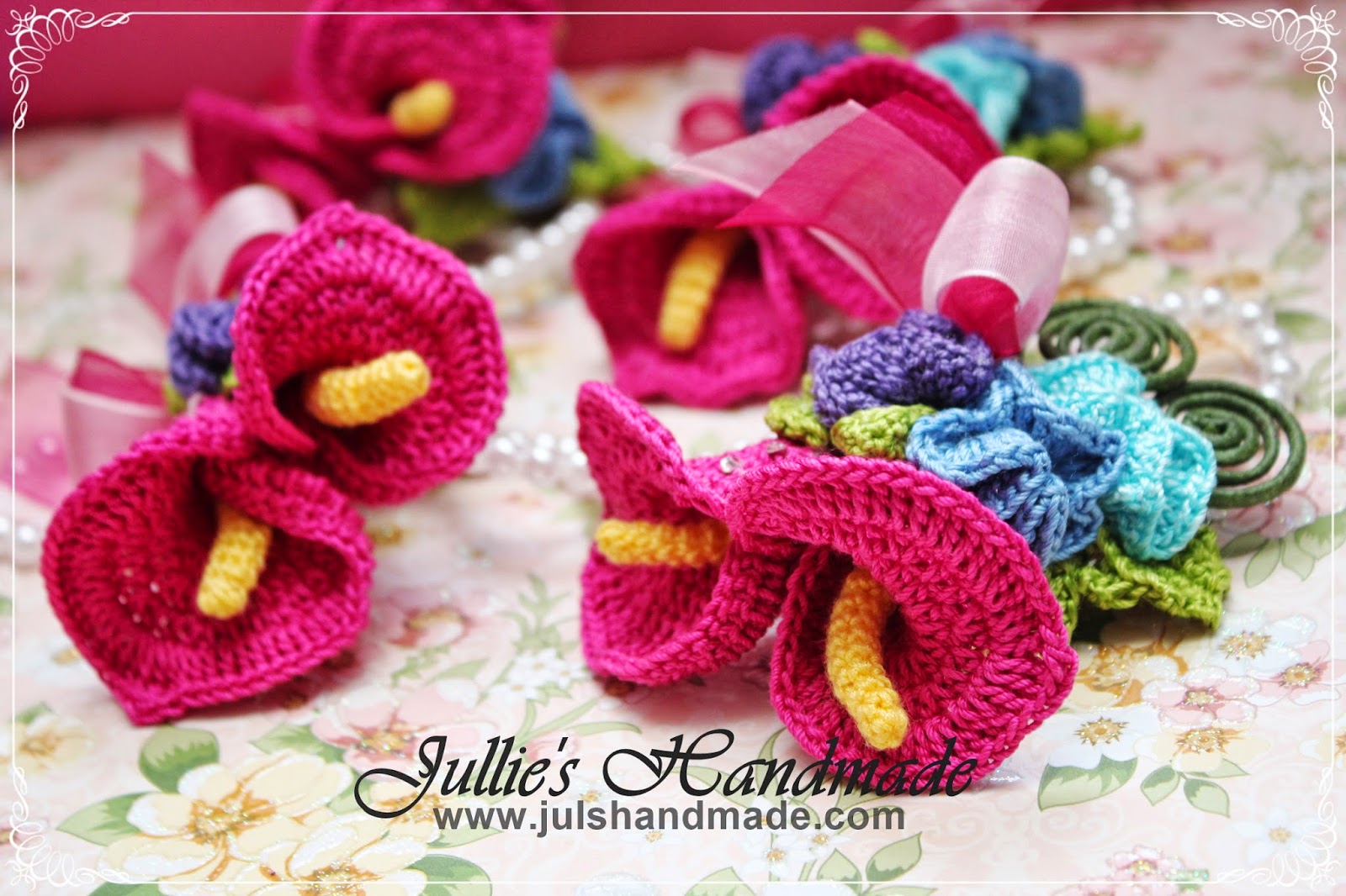 Jullie’s Handmade ™: Crochet Flowers Wedding Corsages