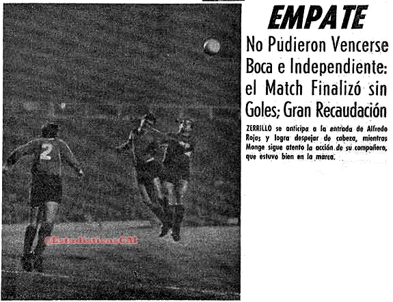Estadisticas CA Independiente 1966 COPA LIBERTADORES Independiente 00