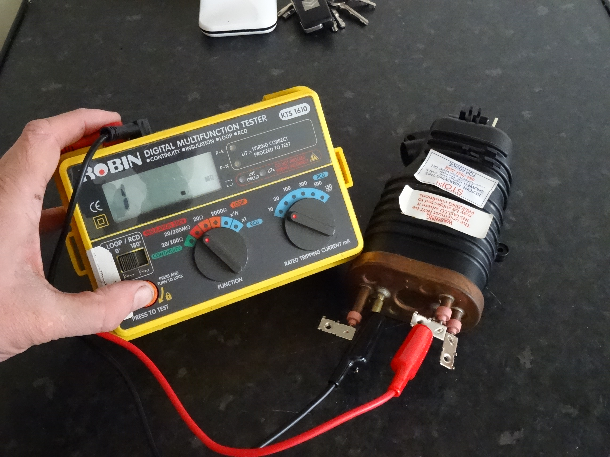 Electrical shower fault finding and repair Insulation resistance