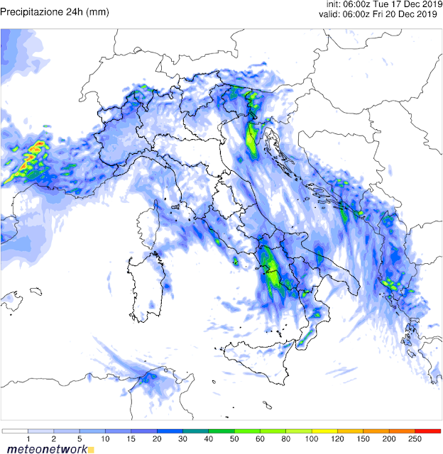 Precipitazione 24 ore WRF Italia