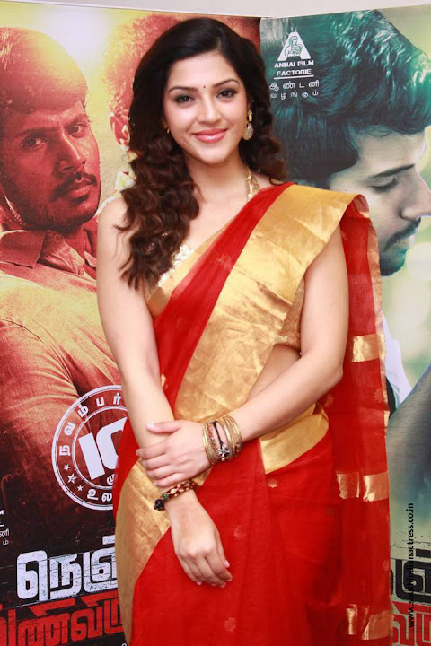 Mehreen Pirzada at Nenjil Thunivirunthal Press Meet