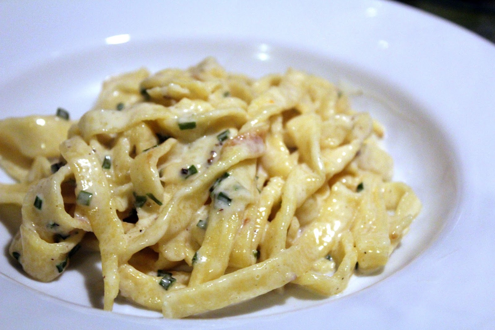 Bandnudeln mit Sahnesoße und Parmesan – glatzkoch.de
