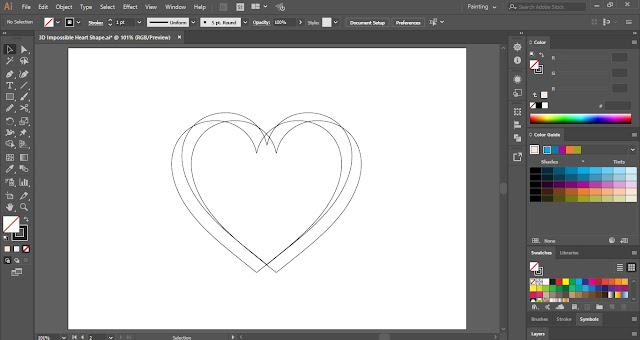 3d Impossible Heart Shape In Adobe Illustrator Adobe Tutorial