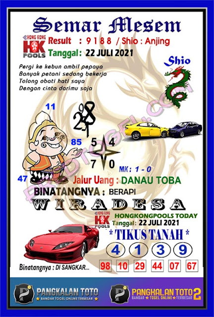 Prediksi Syair Hongkong 22 Juli 2021 Syair Hk Pangkalantoto