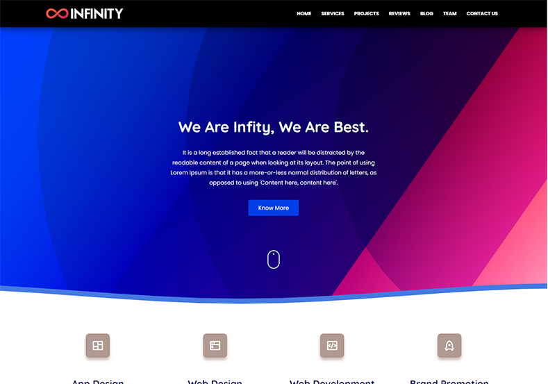 Infinity Portfolio Blogger Template