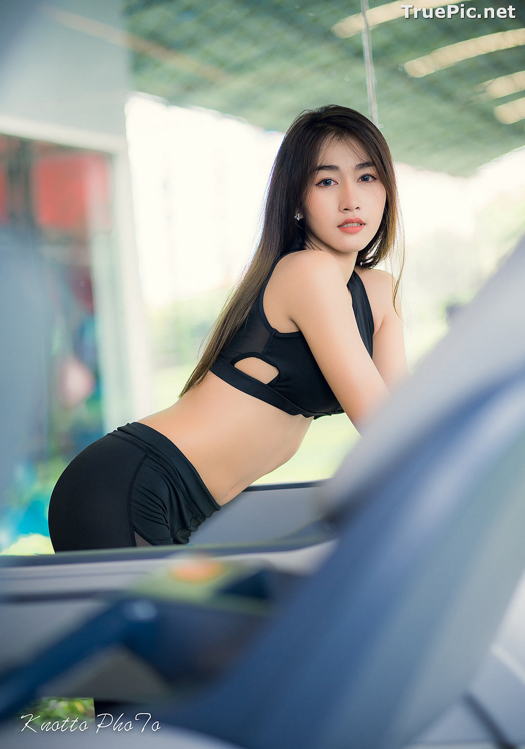 Image Thailand Hot Beauty Model - Nisa Khamarat - Red and Black Fitness Set - TruePic.net - Picture-22