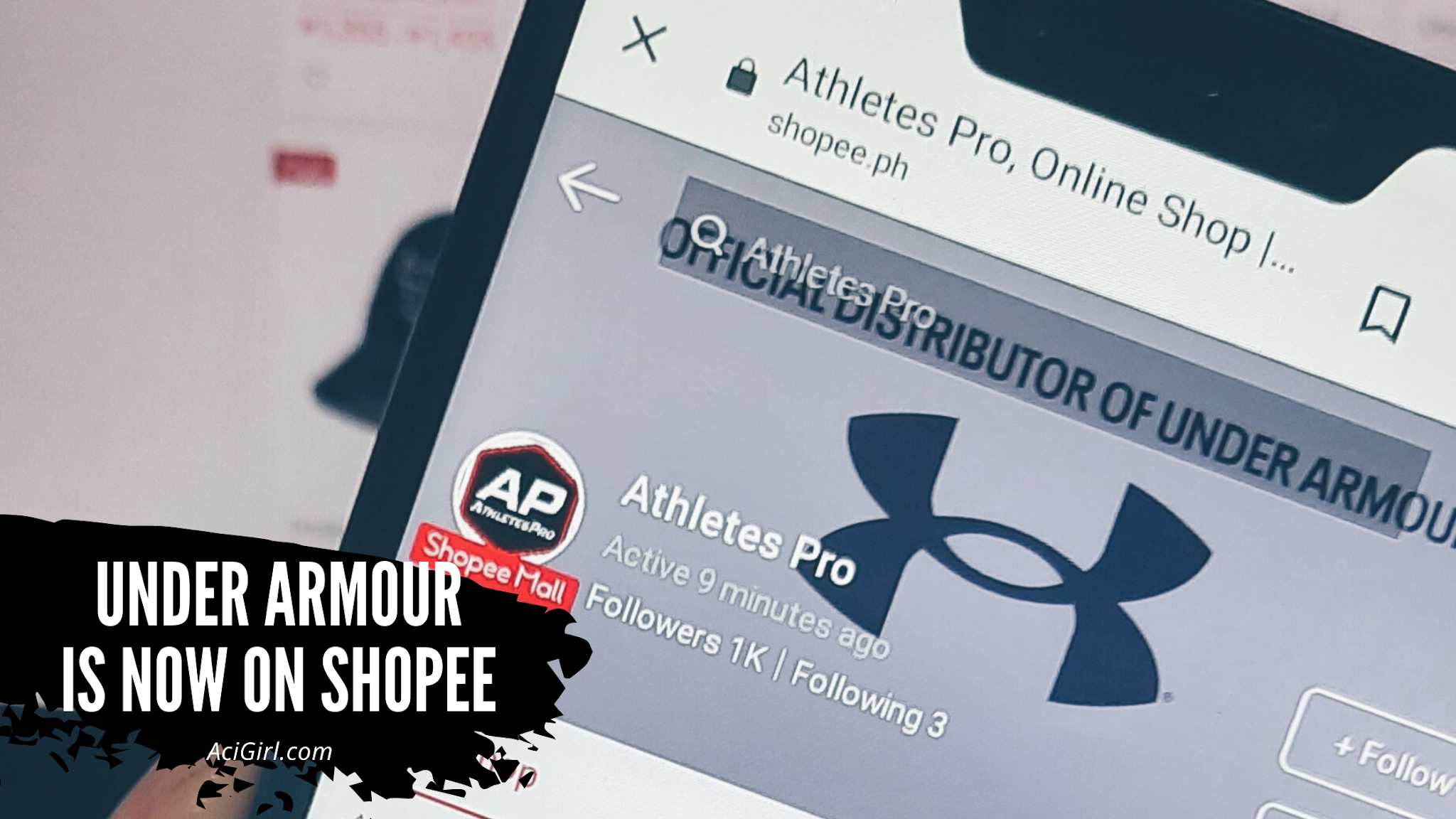 under armour is now on shopee aci girl aci girl