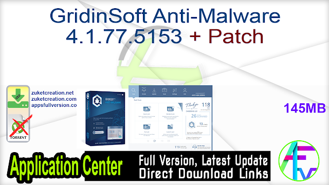 GridinSoft Anti-Malware 4.1.77.5153 + Patch GridinSoft Anti-Malware 4.1.77.5153 + Patch