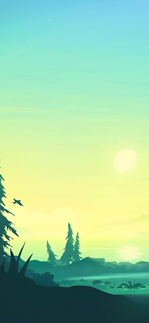 Sunrise minimalist wallpaper 4k