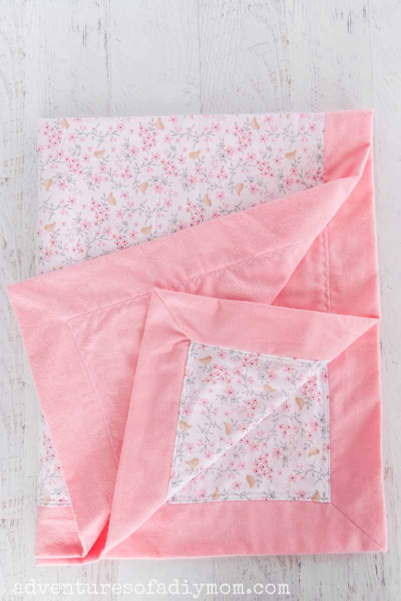 How to make a Fleece Blanket with Satin Binding (Mitered Corners)