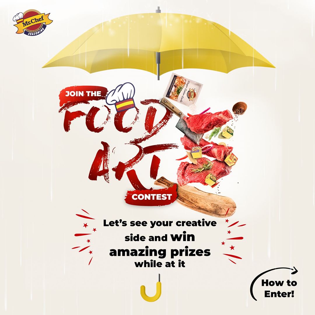 Join Mr Chef food Art contest to Win set of kitchen untesil, blender etc