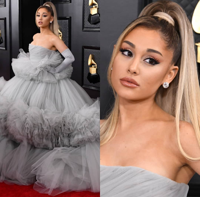 Ariana Grande in Giambattista Valli at Grammys