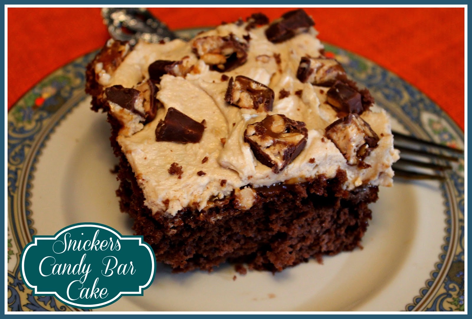 Sweet Tea and Cornbread Snickers Candy Bar Cake!