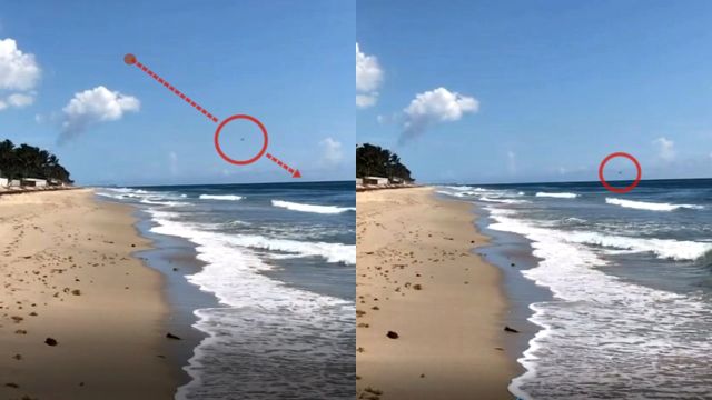 High speed object shoots down into the ocean near Lantana beach, Florida  Ufo-ocean-florida