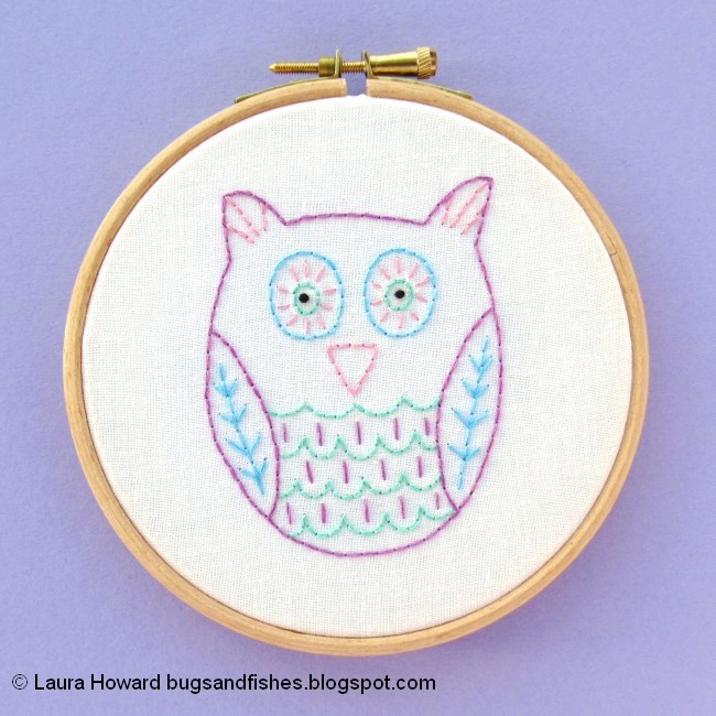 Bugs and fishes by lupin cute gfyaa owl embroidery fbnyp