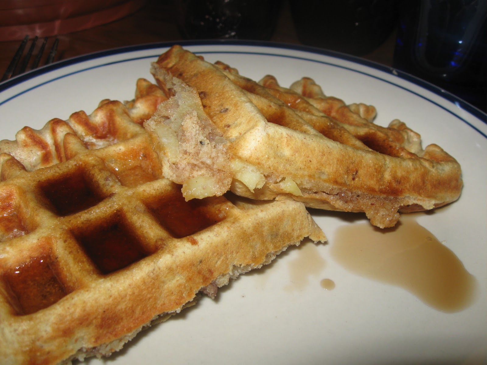 Sisters' Sweet Tooth Apple, Potato & Sausage Waffles