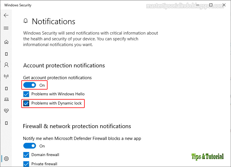 Cara Mengaktifkan atau Menonaktifkan Notifikasi Problems with Dynamic
