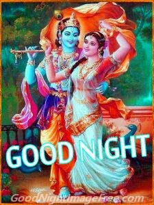 Radhe Krishna Suprabhat Good Night Image