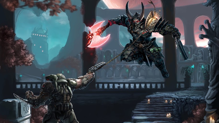 Doom Eternal Doomguy Vs Marauder 4k Wallpaper 18