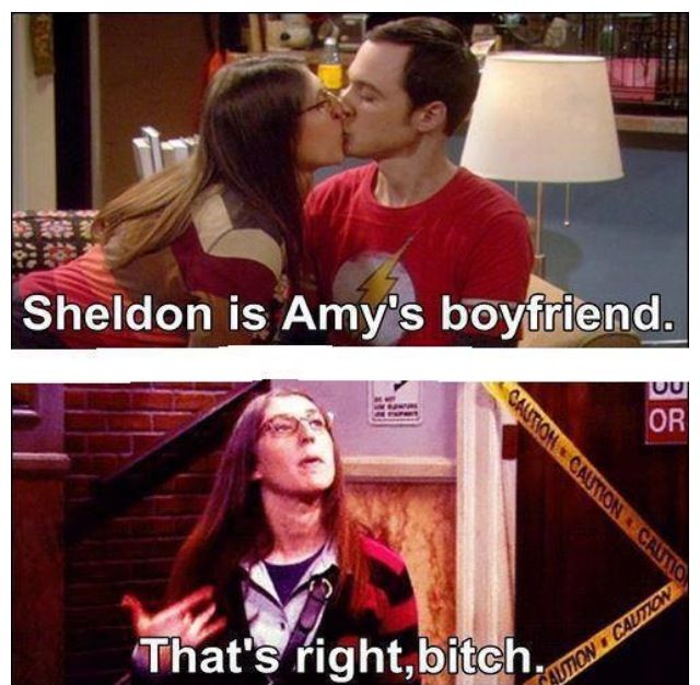 Besnikzki Sheldon is Amy's Boyfriend