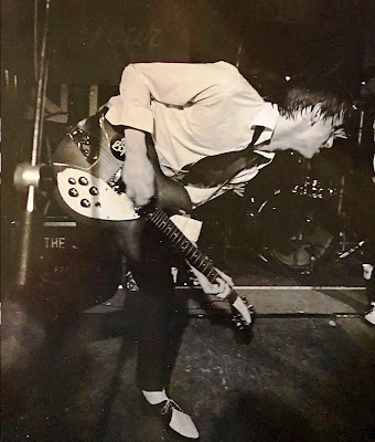 A photo of Paul Weller taken by Corinne Patrick at the Four Acres Club, Marcy, Utica, New York from March 1978