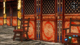A flashback scene in Shenmue II has similar style doors as those on the temple in Shenmue III.