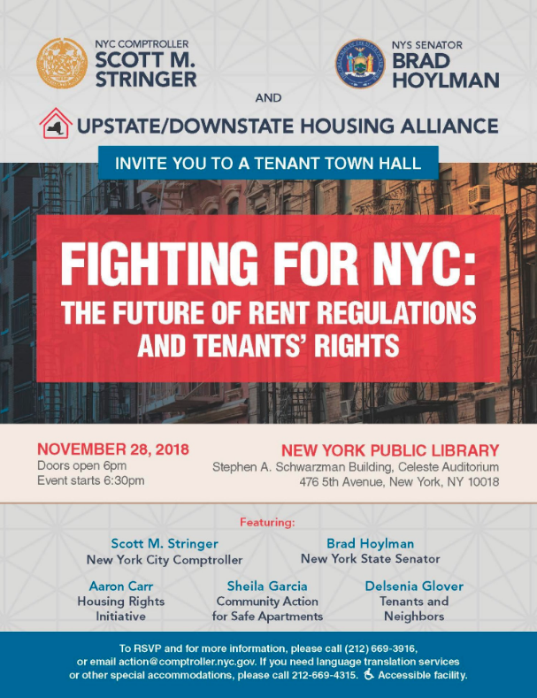 EV Grieve A tenant town hall this Wednesday night on the future of