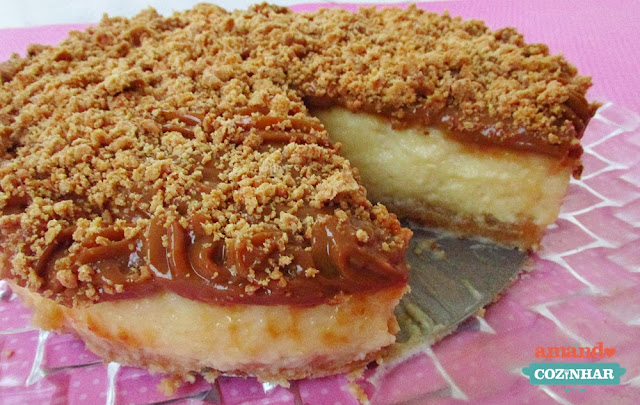 receita Cheesecake de doce de leite e paçoca