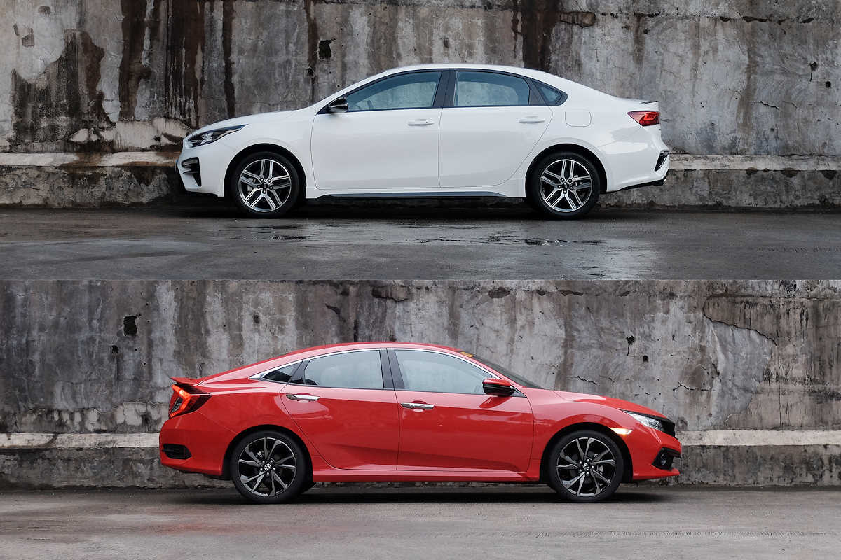 2019 Kia Forte GT vs 2019 Honda Civic RS Turbo | CarGuide.PH
