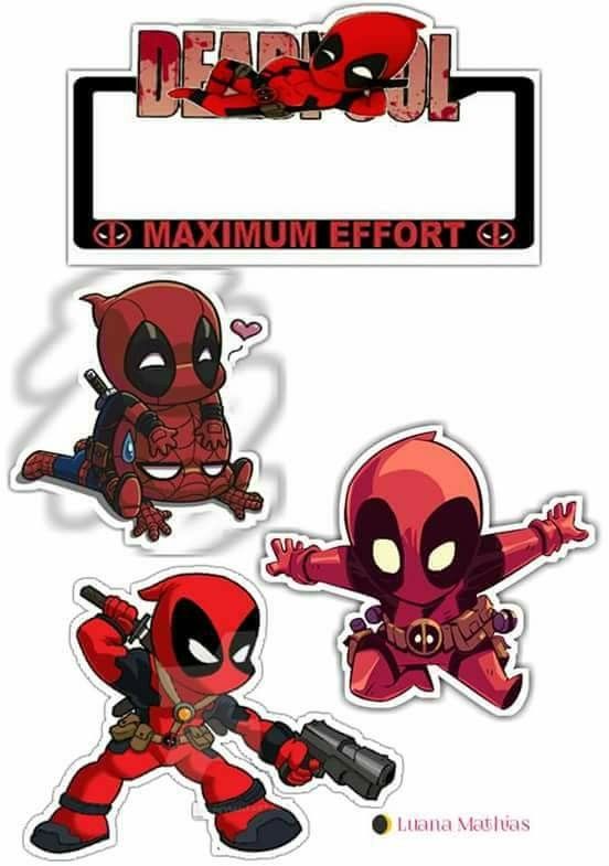 Deadpool Party Free Printable Cake Toppers Oh My Fiesta For Geeks