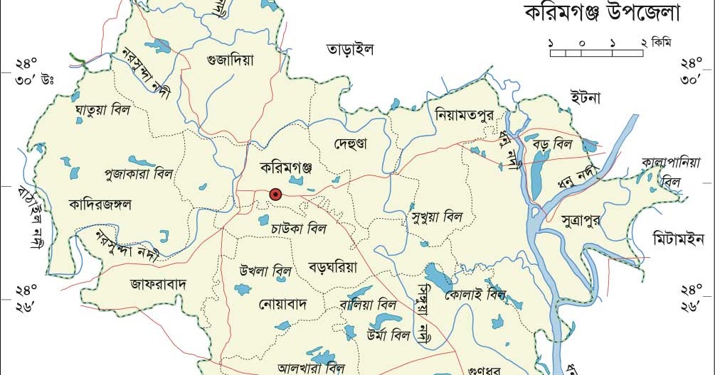Bangladesh Map All Karimganj Upazila Map