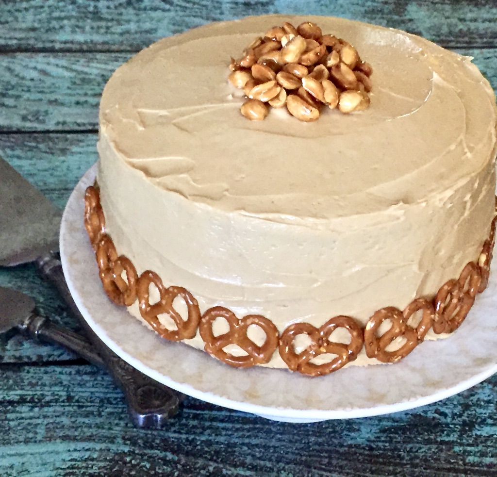 All That's Left Are The Crumbs Peanut Butter Pretzel Cake 