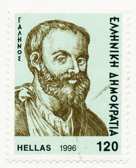 Портрет Галена на почтовой марке